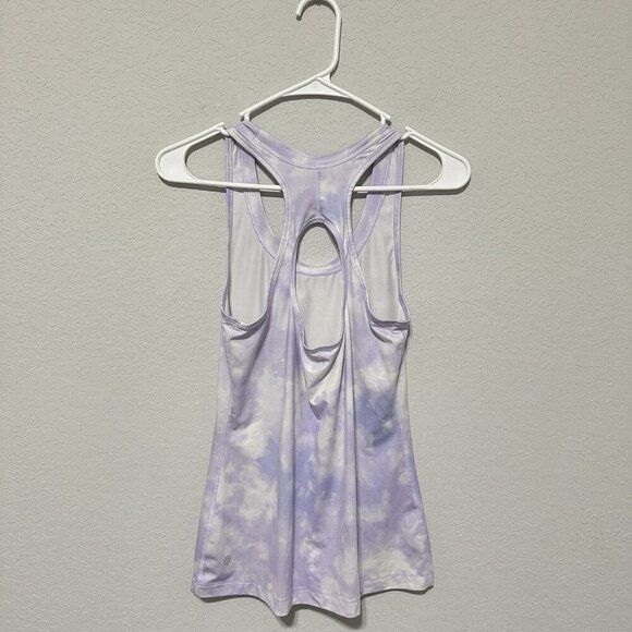 Athleta Nitro Tank Top Purple Tie Die Keyhole Back Soft Anti-Odor Size XS - Picture 2 of 6